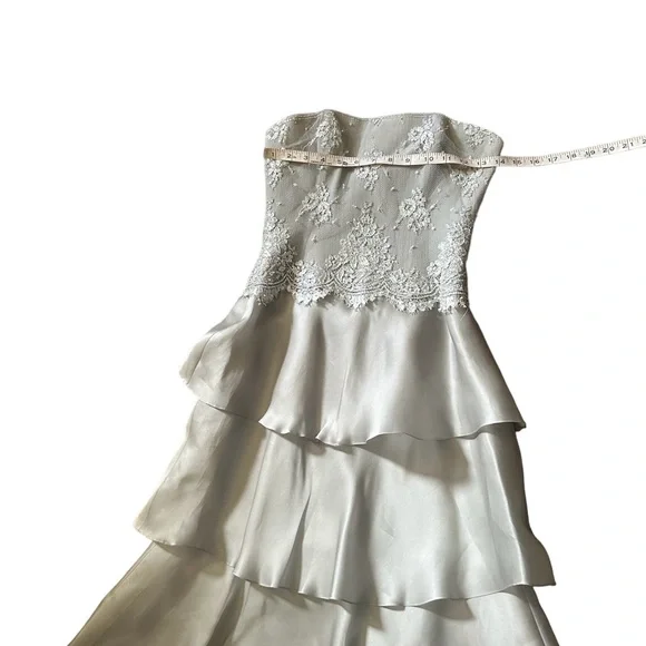 Rickie Freeman Teri Jon 100%Silk Dress Size 2 - Picture 9 of 12